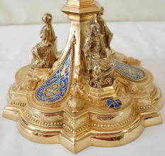 Solid silver gilt antique French Gothic Chalice.